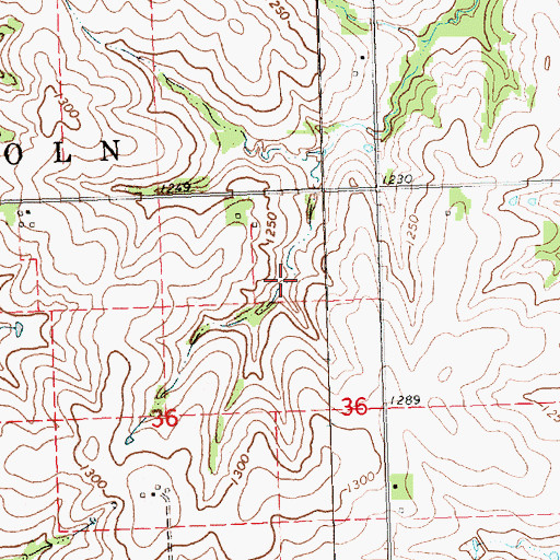 Topographic Map of Spring Creek Dam 9-2, NE