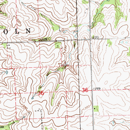 Topographic Map of Spring Creek Reservoir 9-2, NE