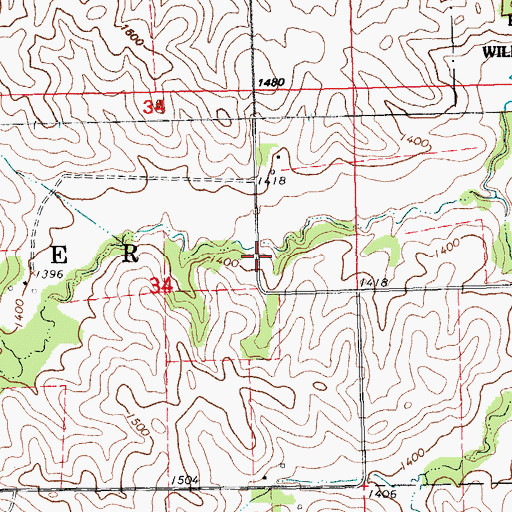 Topographic Map of Aowa Creek Dam 62-5A, NE