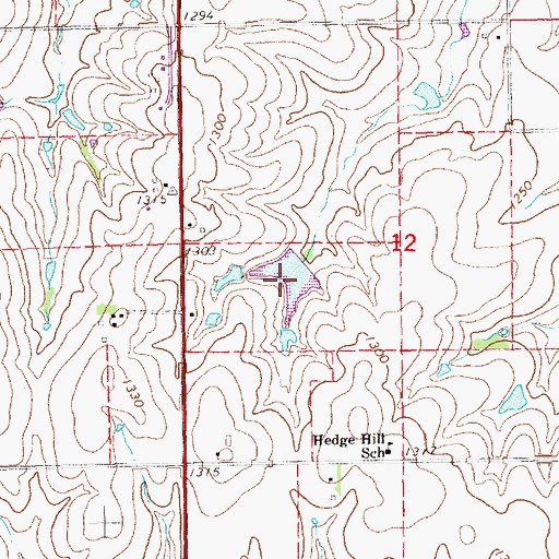 Topographic Map of Block Reservoir, NE