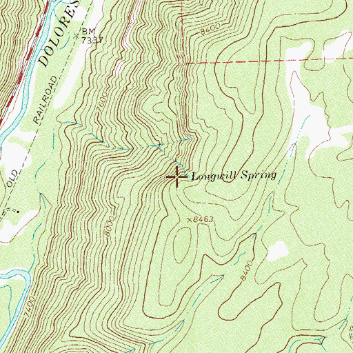 Topographic Map of Longwill Spring, CO
