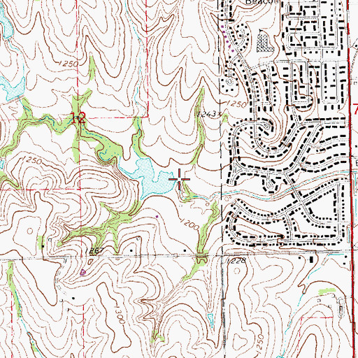 Topographic Map of Flader Dam, NE