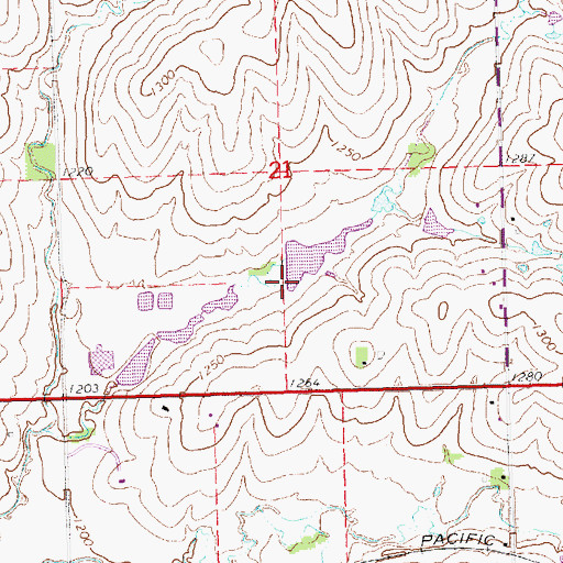 Topographic Map of Monahan Dam, NE