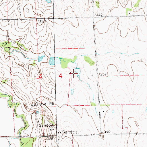 Topographic Map of Upper Salt Creek Dam 2-1, NE