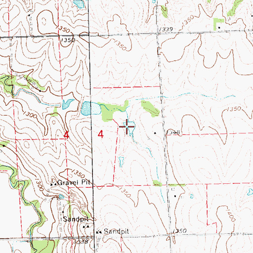 Topographic Map of Upper Salt Creek Reservoir 2-1, NE