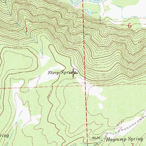 Topographic Map of Steep Spring, CO