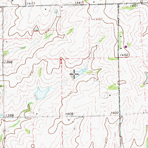 Topographic Map of Upper Salt Creek Reservoir 36-1, NE