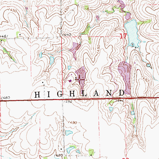 Topographic Map of Wanek Reservoir Number 1, NE