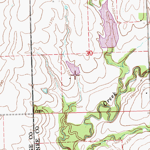 Topographic Map of Mission Creek Dam 6-3, NE