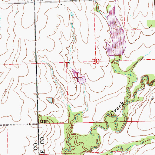 Topographic Map of Mission Creek Reservoir 6-3, NE