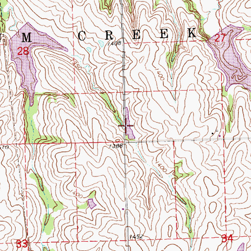 Topographic Map of Plum Creek Reservoir 4- 8, NE
