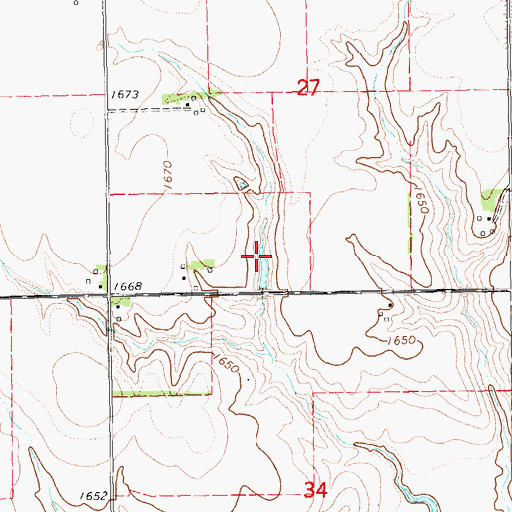Topographic Map of Ransom Reservoir, NE