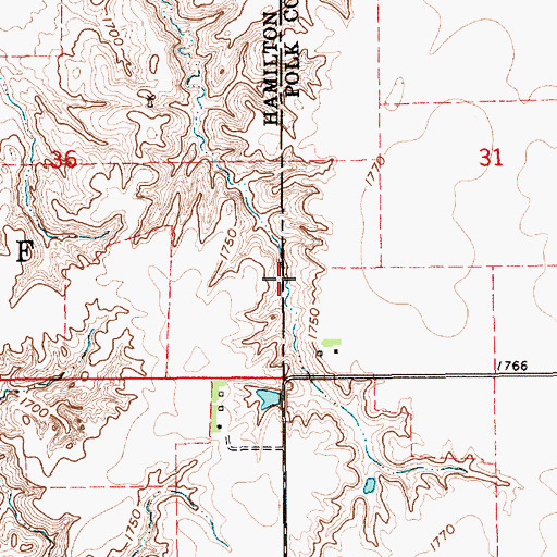 Topographic Map of Stevens Reservoir, NE