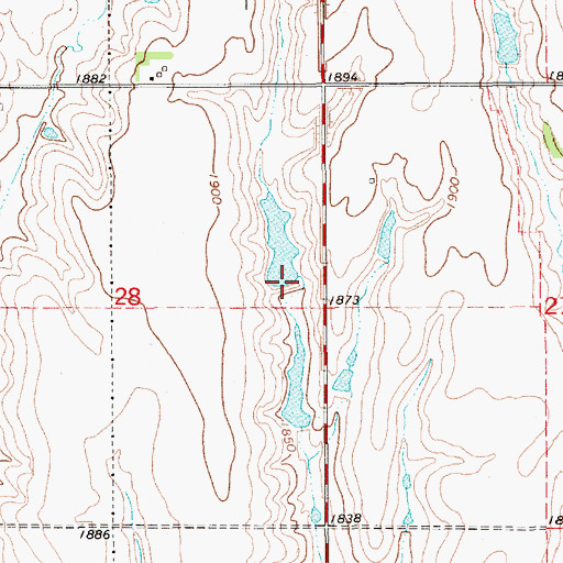 Topographic Map of Meents Dam, NE