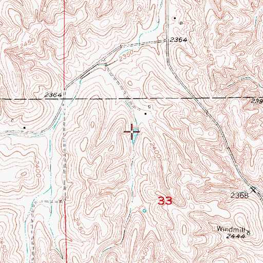 Topographic Map of Knapp Reservoir, NE