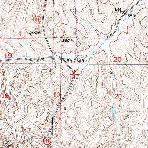 Topographic Map of Anthony Reservoir, NE
