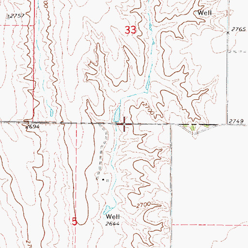 Topographic Map of Dawson Company Road Dam Number 1, NE