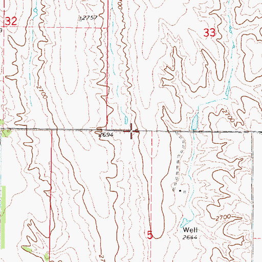 Topographic Map of Dawson Company Road Dam Number 2, NE
