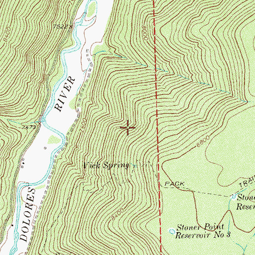 Topographic Map of Vick Spring, CO