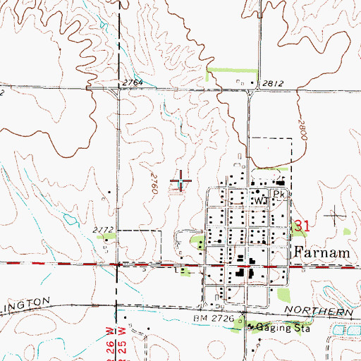 Topographic Map of Farnam Dam, NE