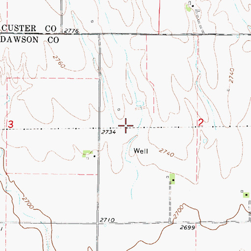 Topographic Map of Franzen Dam, NE