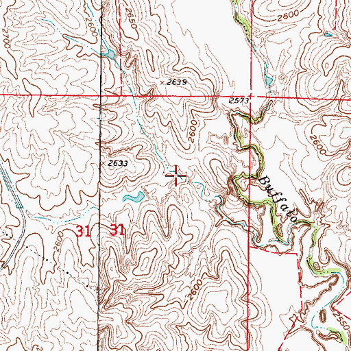 Topographic Map of Peden Reservoir Number 1, NE