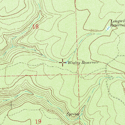 Topographic Map of Wesley Reservoir, CO
