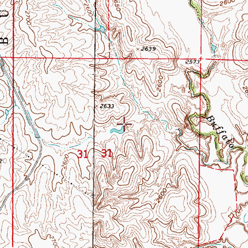 Topographic Map of Peden Dam Number 2, NE