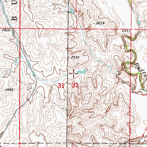 Topographic Map of Peden Reservoir Number 2, NE