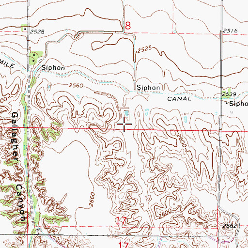 Topographic Map of Wichelt Reservoir, NE