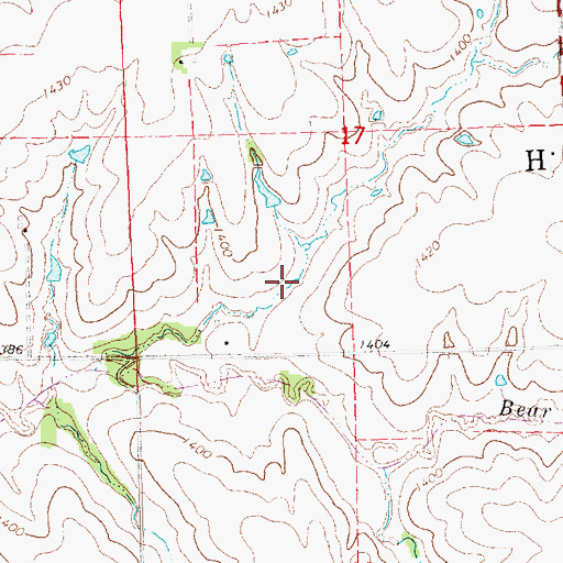 Topographic Map of Bear Creek Dam 7-G, NE