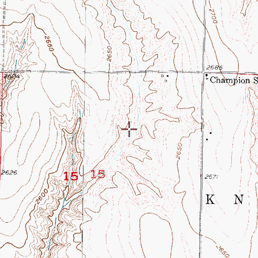 Topographic Map of Dry Creek Dam 2-B, NE