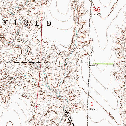 Topographic Map of Frontier County Road Dam Number 1, NE