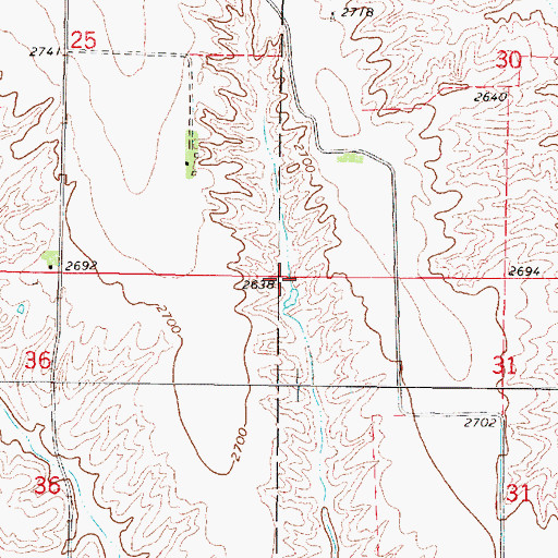 Topographic Map of Gardner Reservoir, NE