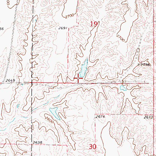Topographic Map of Hueftle Dam, NE