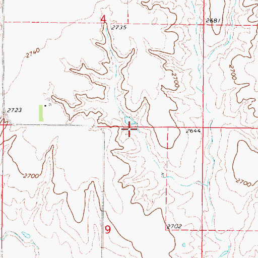 Topographic Map of Koch Dam-1 Dam, NE