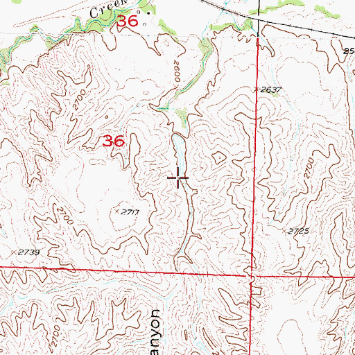 Topographic Map of NE School Land Reservoir, NE