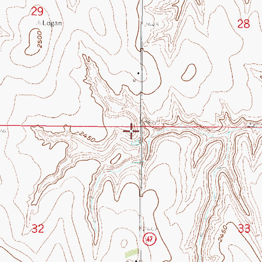 Topographic Map of Kleckner Dam, NE