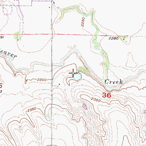 Topographic Map of McCue Dam, NE