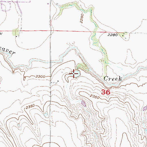 Topographic Map of McCue Reservoir, NE
