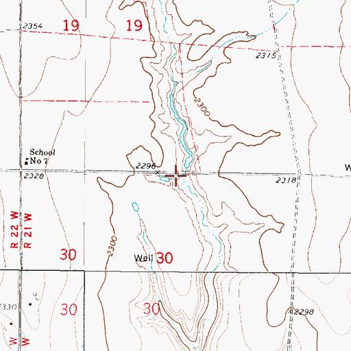 Topographic Map of Bailey Dam, NE