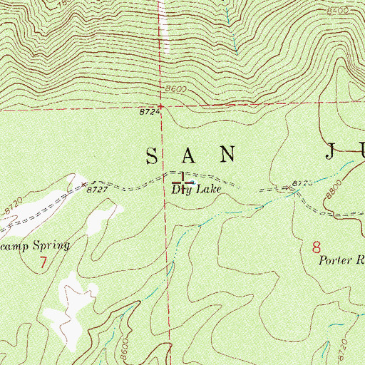 Topographic Map of Dry Lake, CO