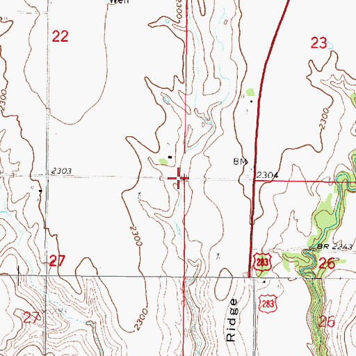 Topographic Map of Chambers-Graf Dam, NE