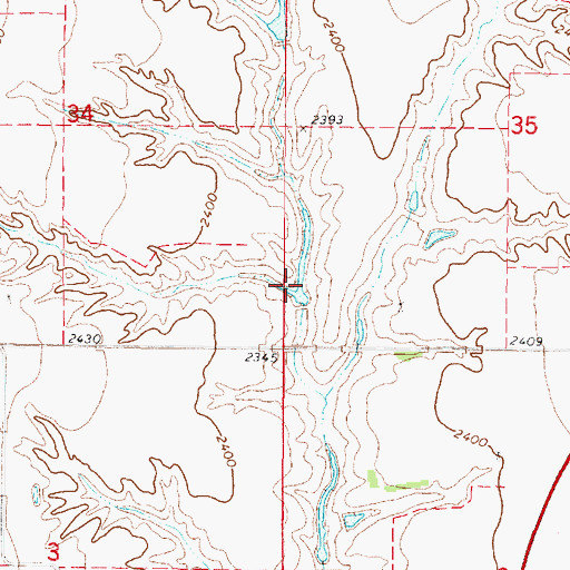 Topographic Map of Essmeger Dam, NE