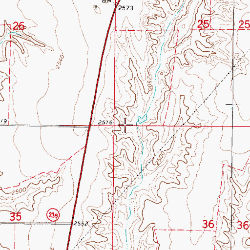 Topographic Map of Ford Dam, NE