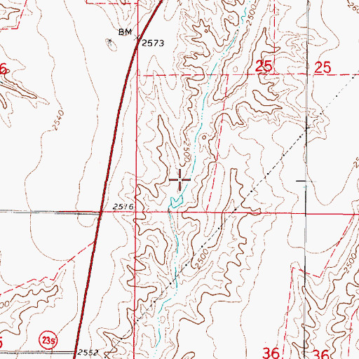Topographic Map of Ford Reservoir, NE