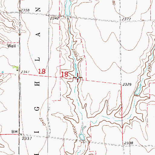 Topographic Map of Gardner-Larson Dam, NE