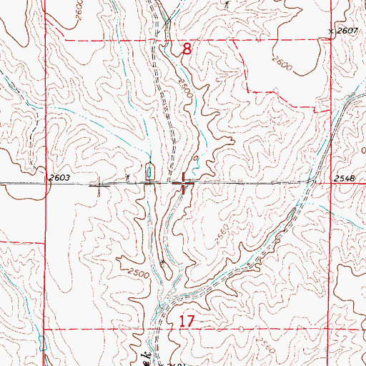 Topographic Map of Gruber Dam, NE