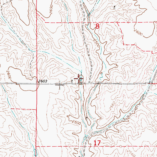 Topographic Map of Gruber Reservoir, NE