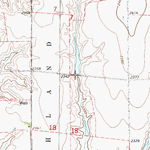 Topographic Map of King Dam, NE